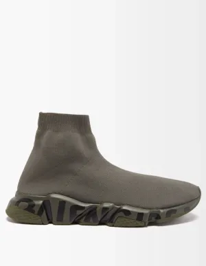 BALENCIAGA SPEED GRAFFITI LOGO TRAINERS
