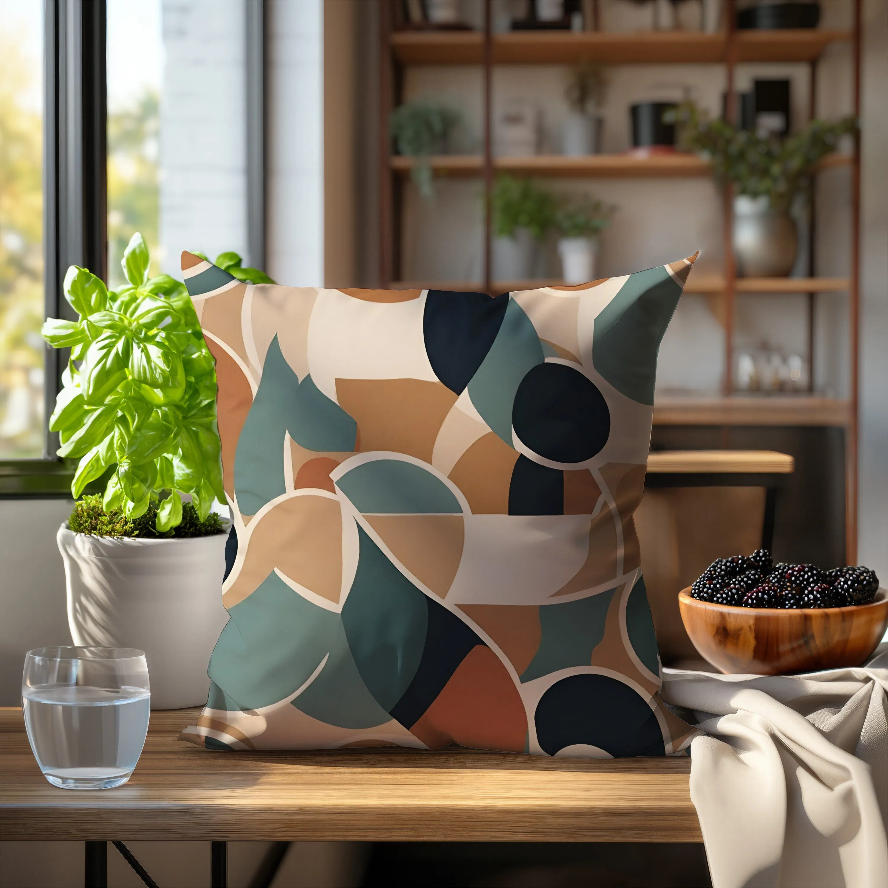 Boho Chic Throw Pillow - Vibrant and Cozy