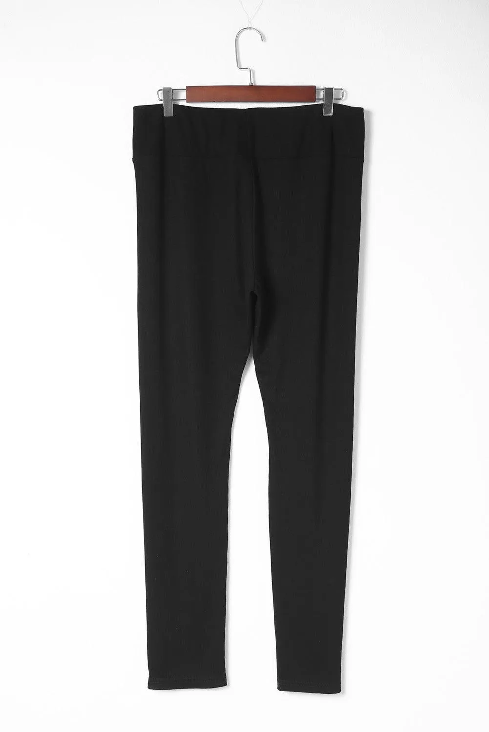 Chic Ribbed High Waist Leggings for Effortless Style Enhancement