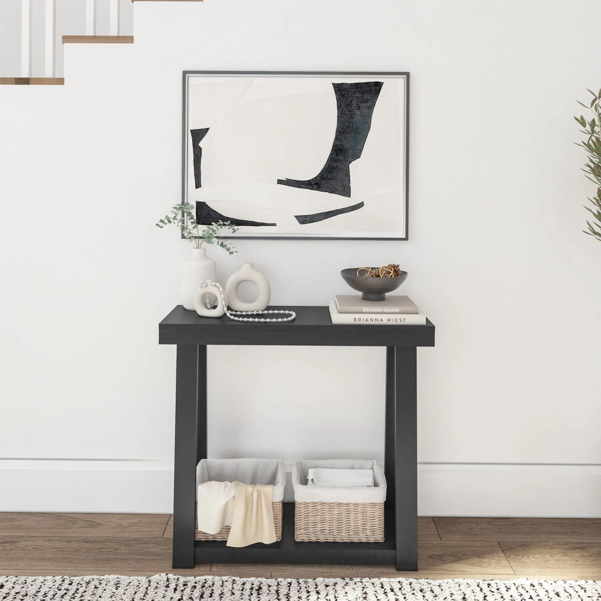Classic Console Table with Shelf - 36”