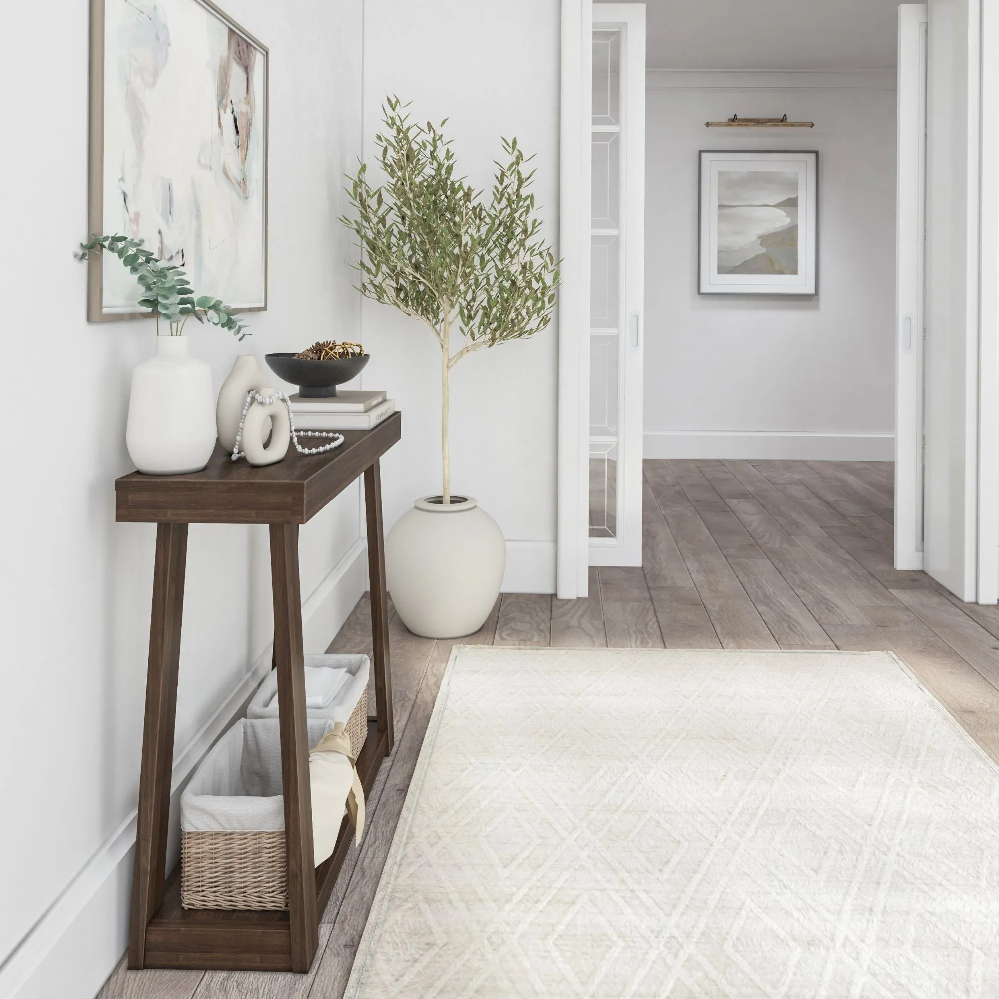 Classic Console Table with Shelf - 36”