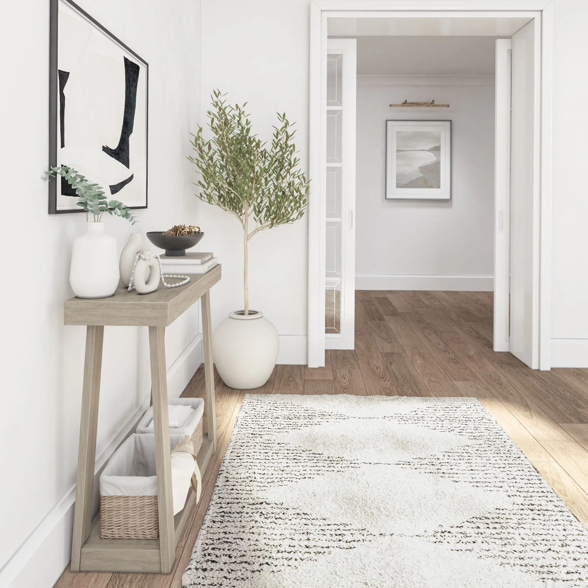 Classic Console Table with Shelf - 36”