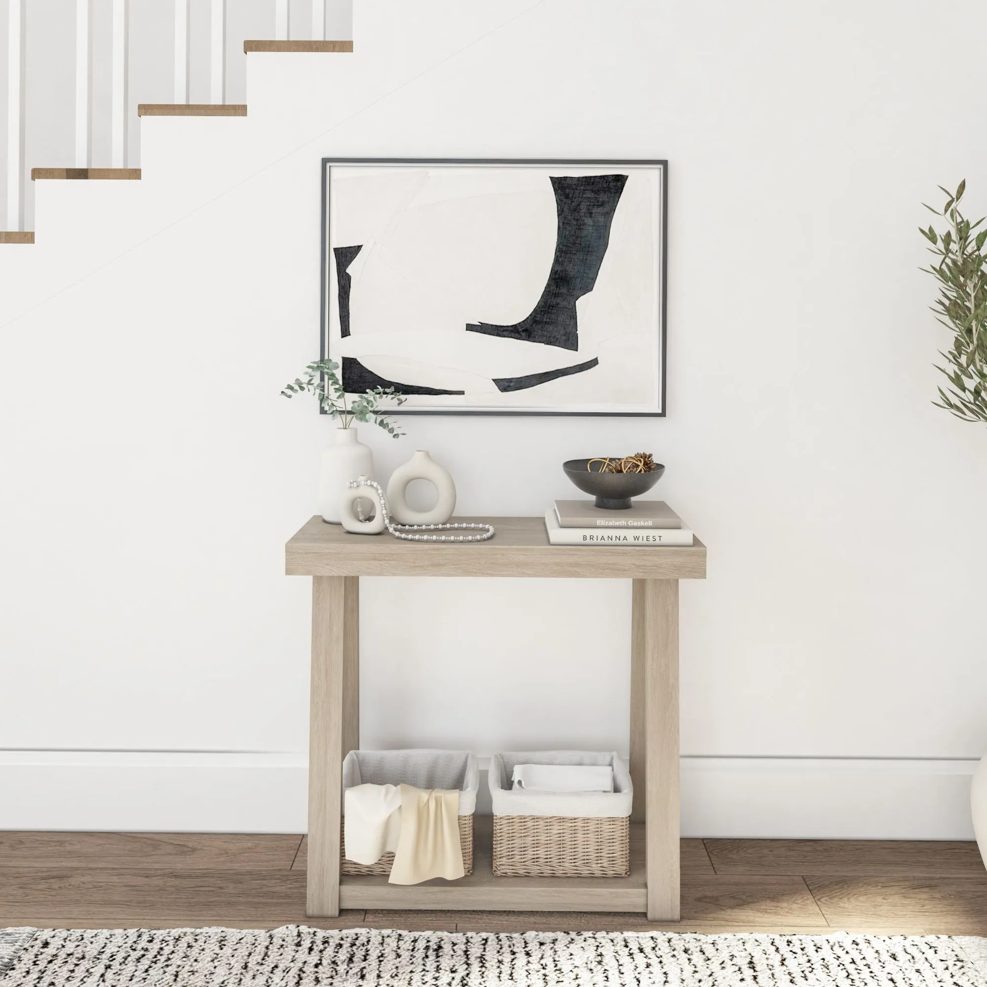 Classic Console Table with Shelf - 36”
