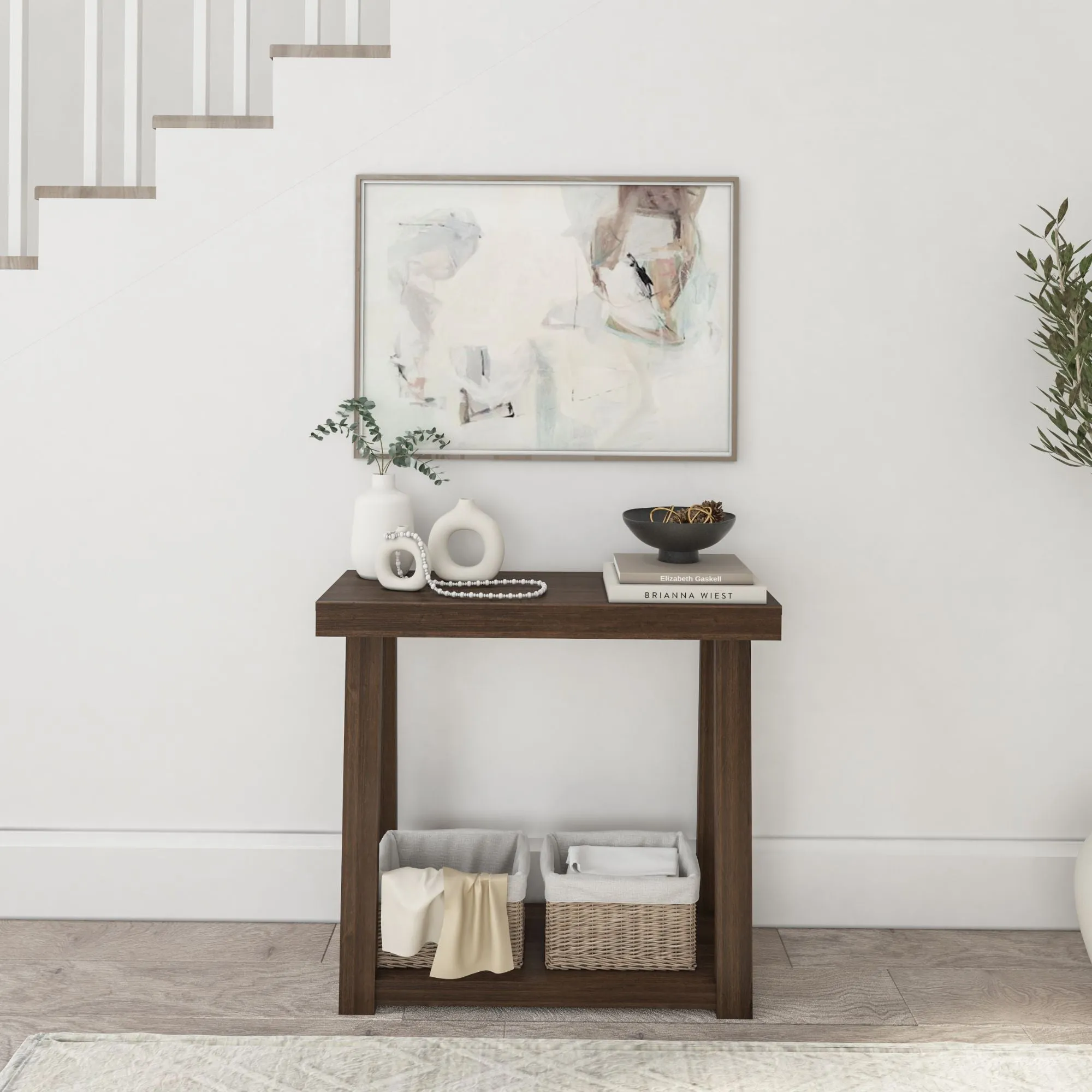 Classic Console Table with Shelf - 36”