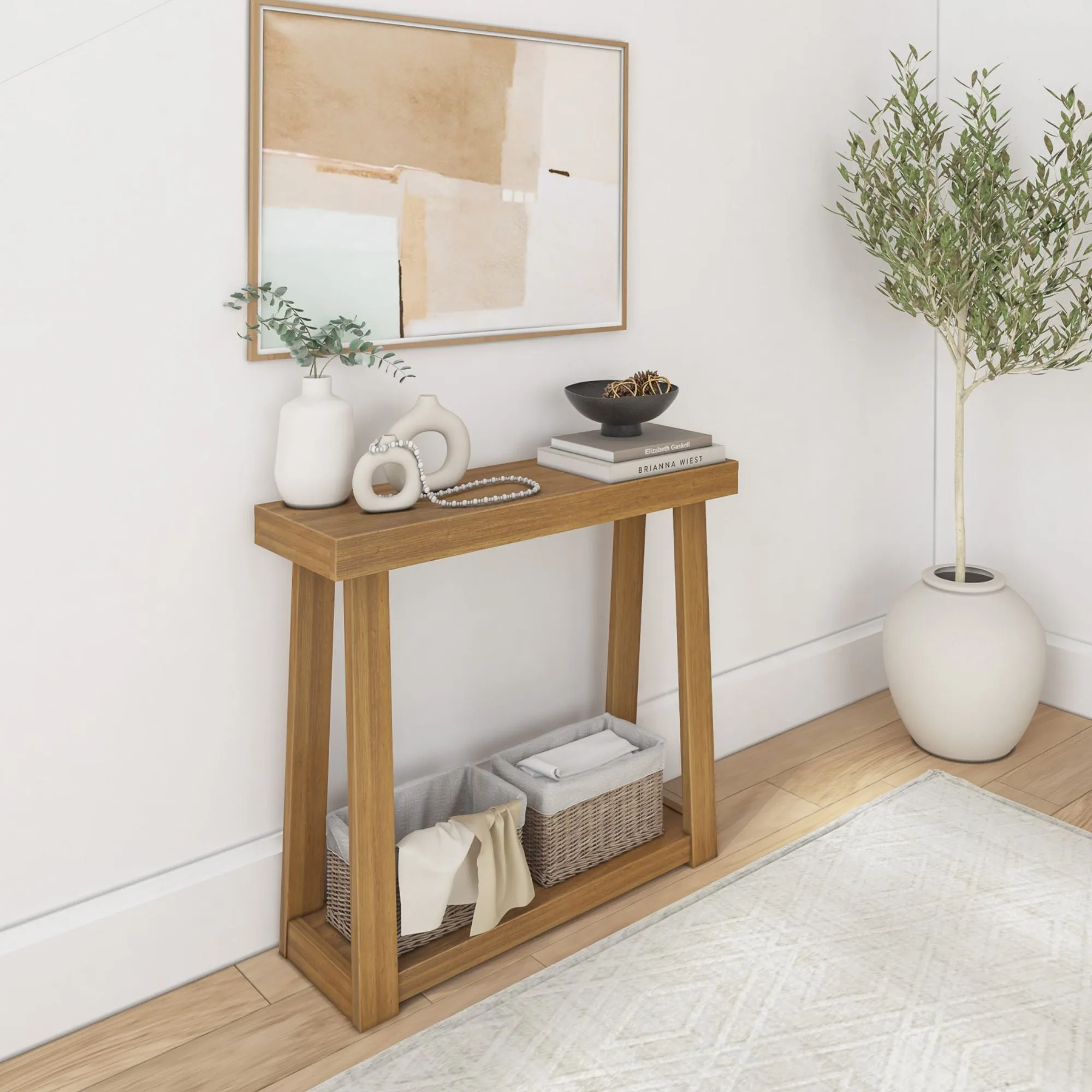 Classic Console Table with Shelf - 36”