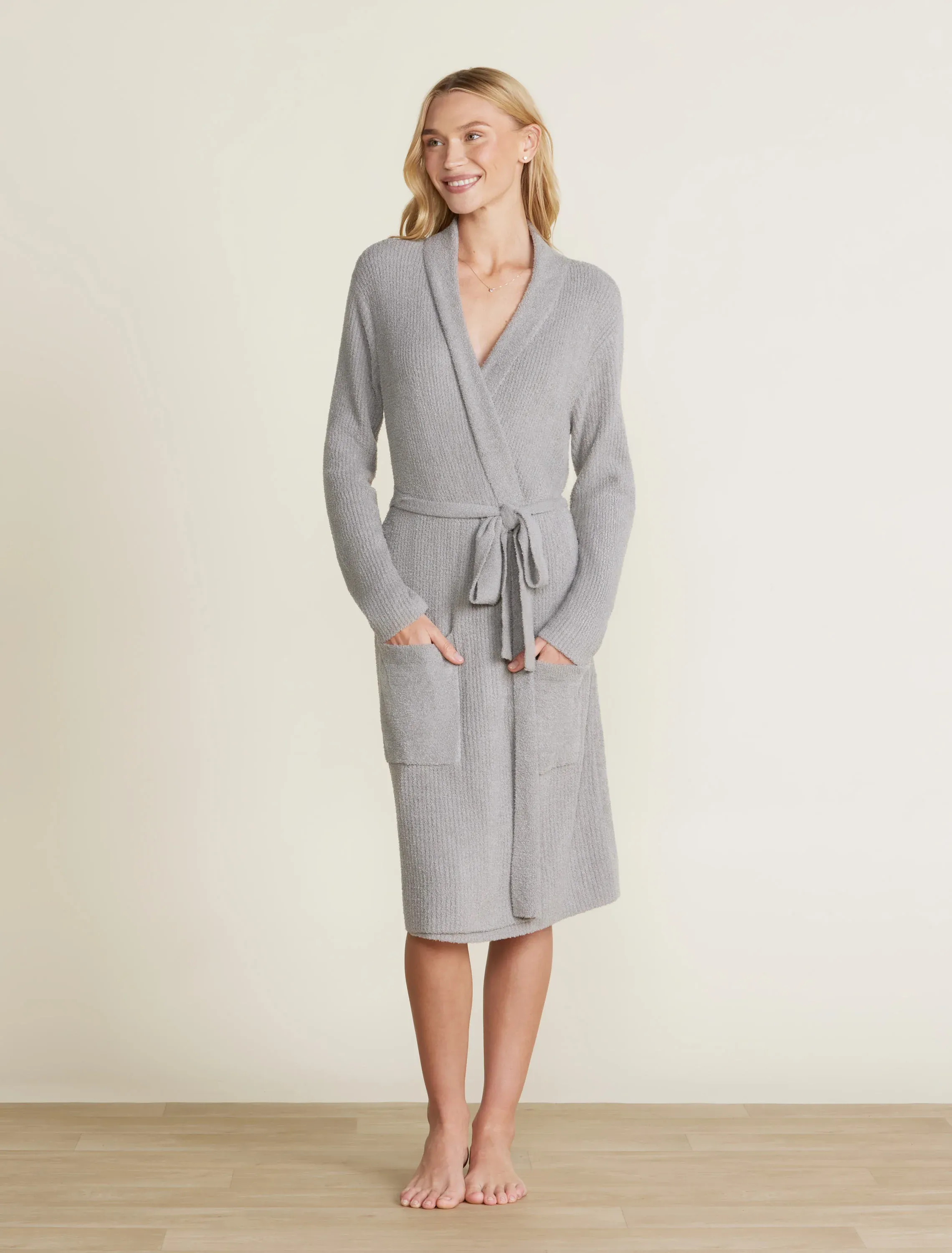 CozyChic Lite® Ribbed Robe Dove Grey