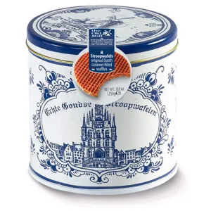 Dutch Caramel Stroopwafel Gift Tin 8 pc