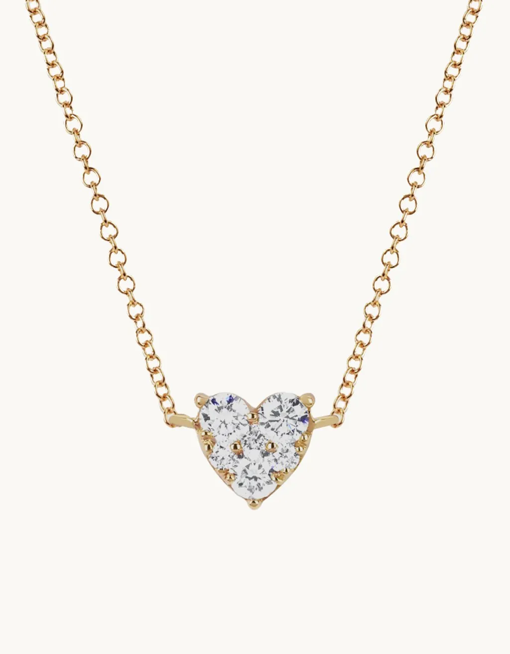 ef collection full cut diamond heart choker necklace