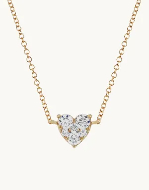 ef collection full cut diamond heart choker necklace