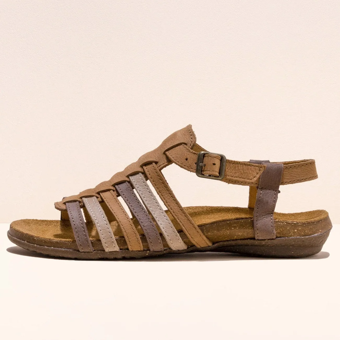 El Naturalista WAKATAUA Sandal Pleasant Leather Multi-Honey