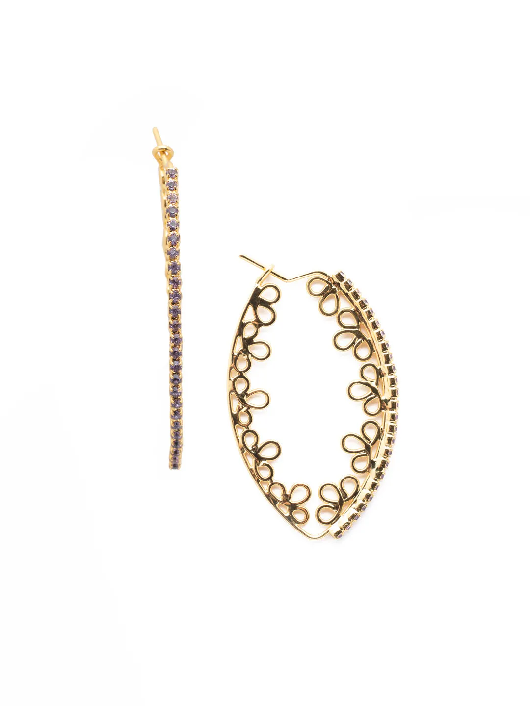Gardenia Hoop Earrings - EES131BGSPR