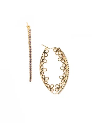 Gardenia Hoop Earrings - EES131BGSPR