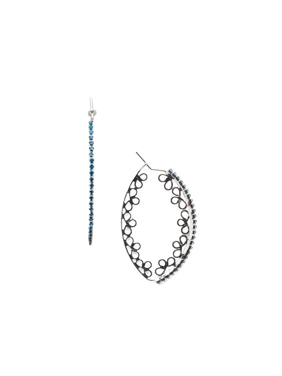Gardenia Hoop Earrings - EES131PDBPY
