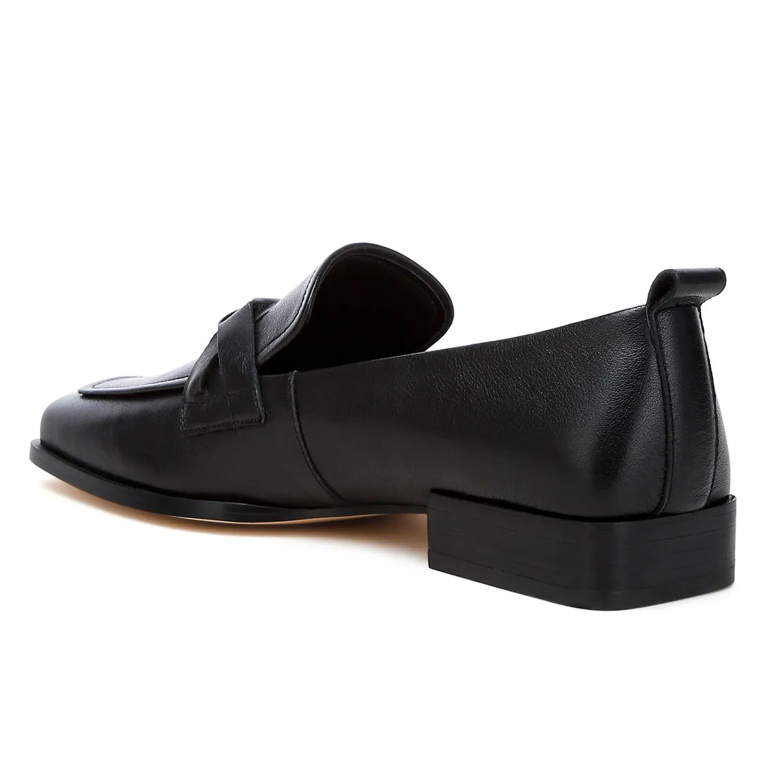 Genuine Leather Braided Loafers