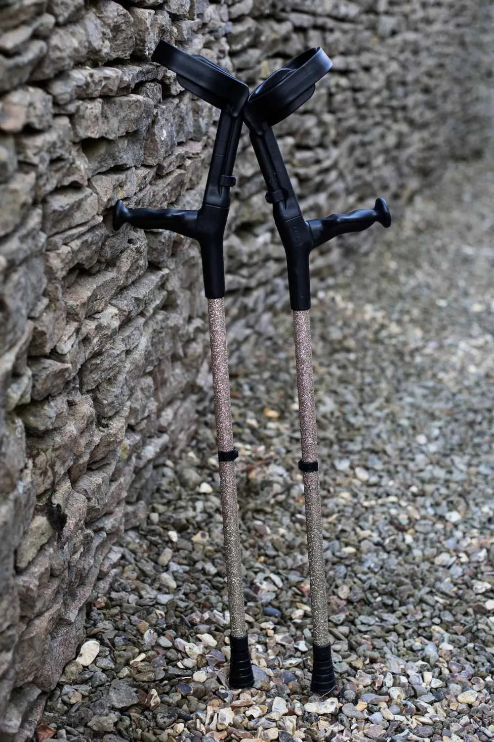 Gold Glitter Crutches