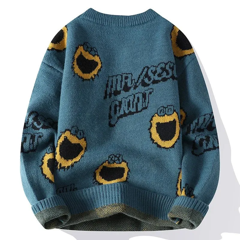 Harajuku Graphic Knit Sweater – Cozy & Trendy Streetwear