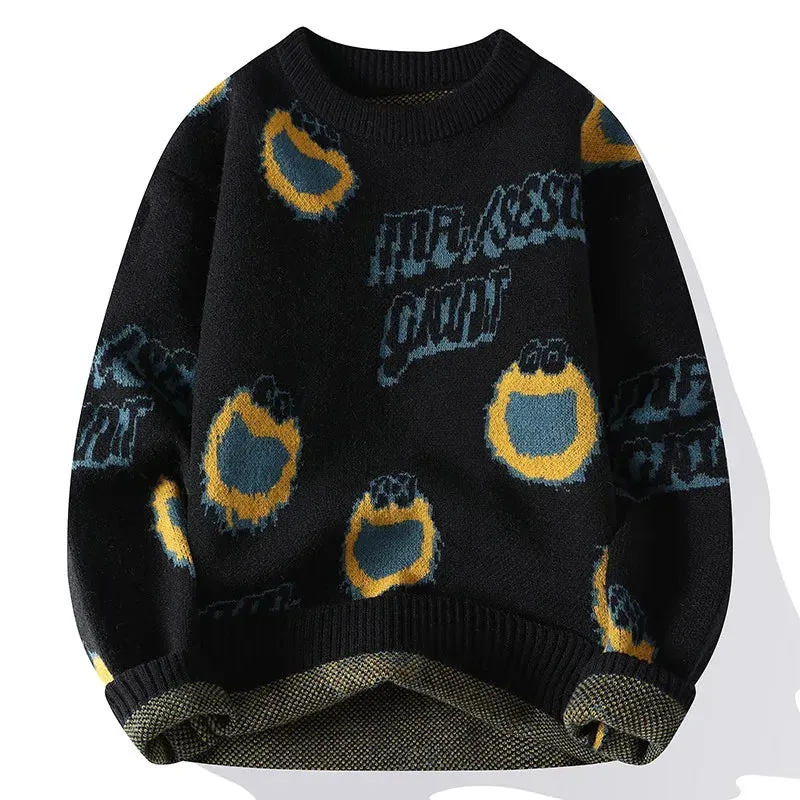 Harajuku Graphic Knit Sweater – Cozy & Trendy Streetwear