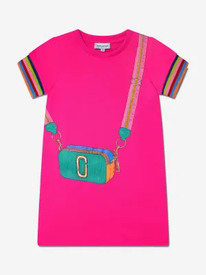 MARC JACOBS Girls Bag Print Dress in Pink