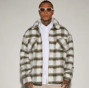 Olive / Natural Sail - Mohair Jacket