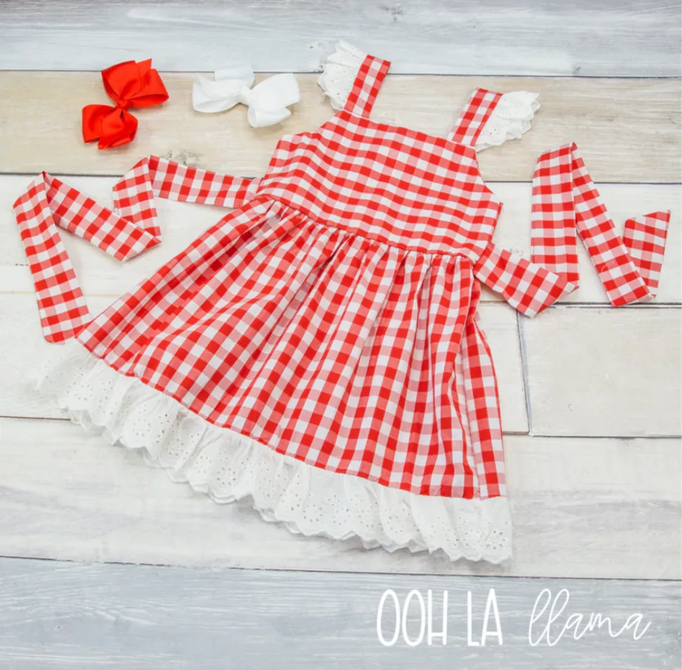 Red Checker's Dress