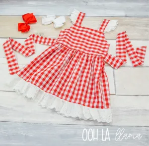Red Checker's Dress