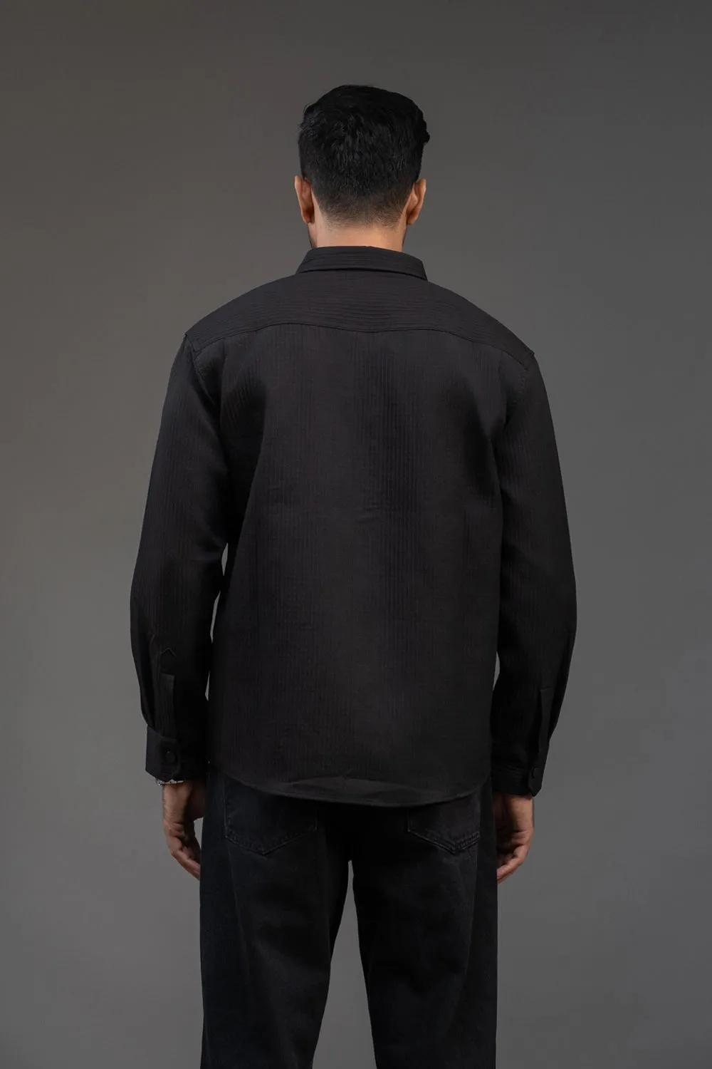 Relaxed-Fit Textured Overshirt