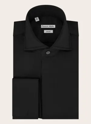 Stretch smokingshirt van katoen