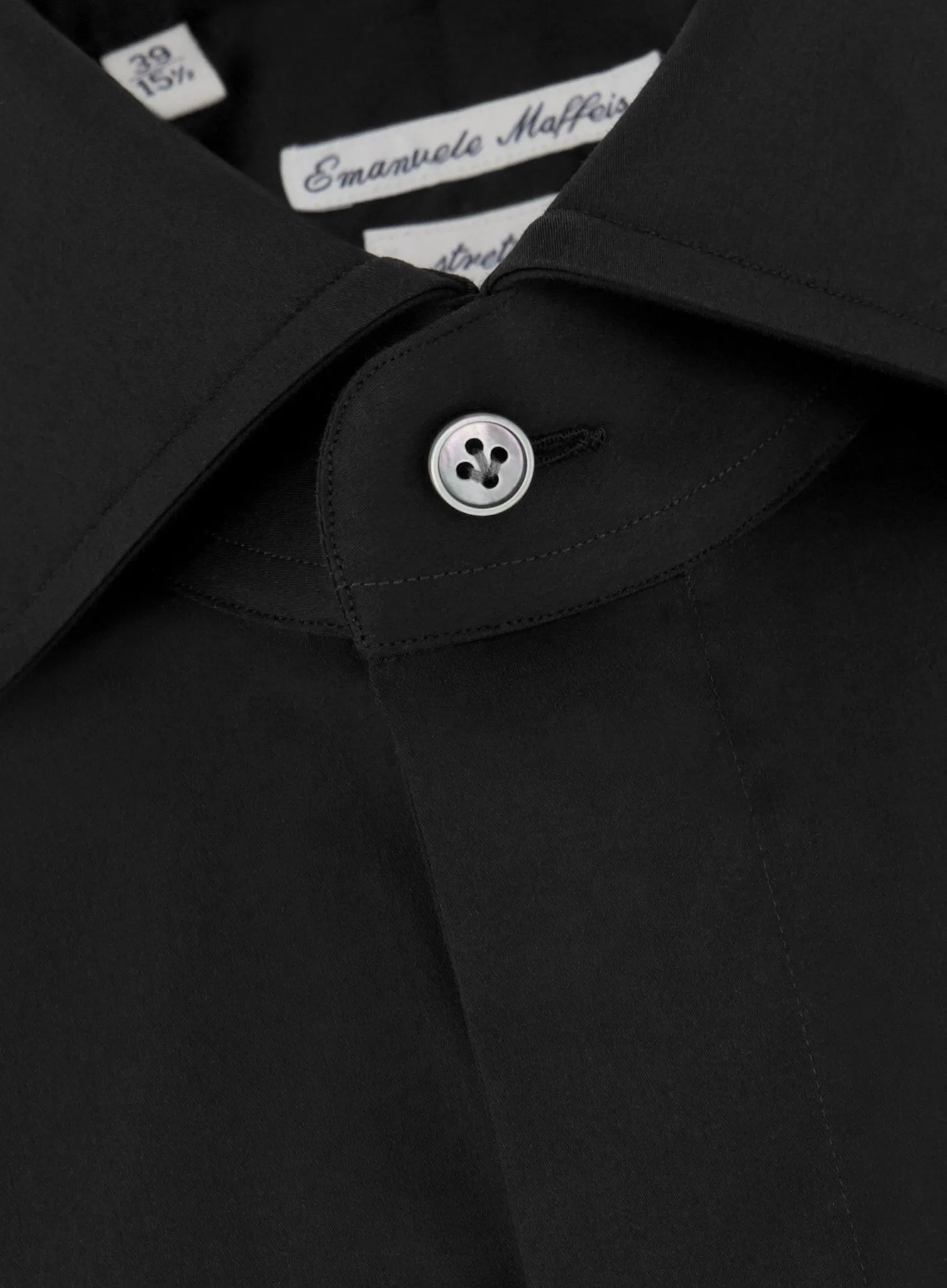 Stretch smokingshirt van katoen