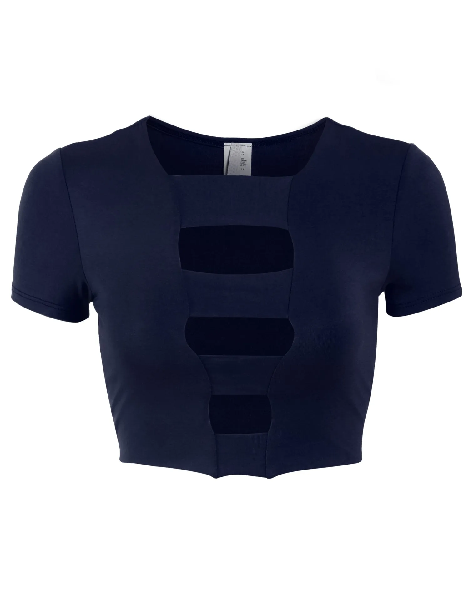 Womens Cut Out Fashion Crop Top