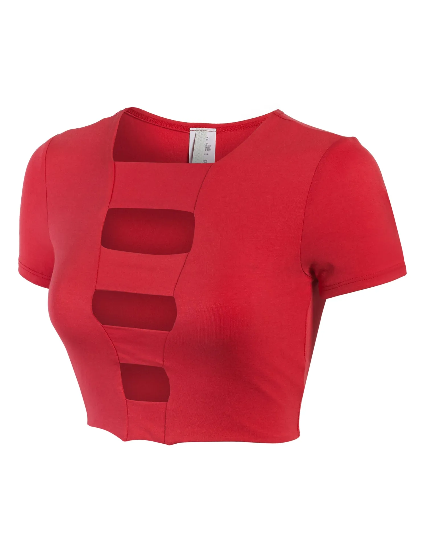 Womens Cut Out Fashion Crop Top
