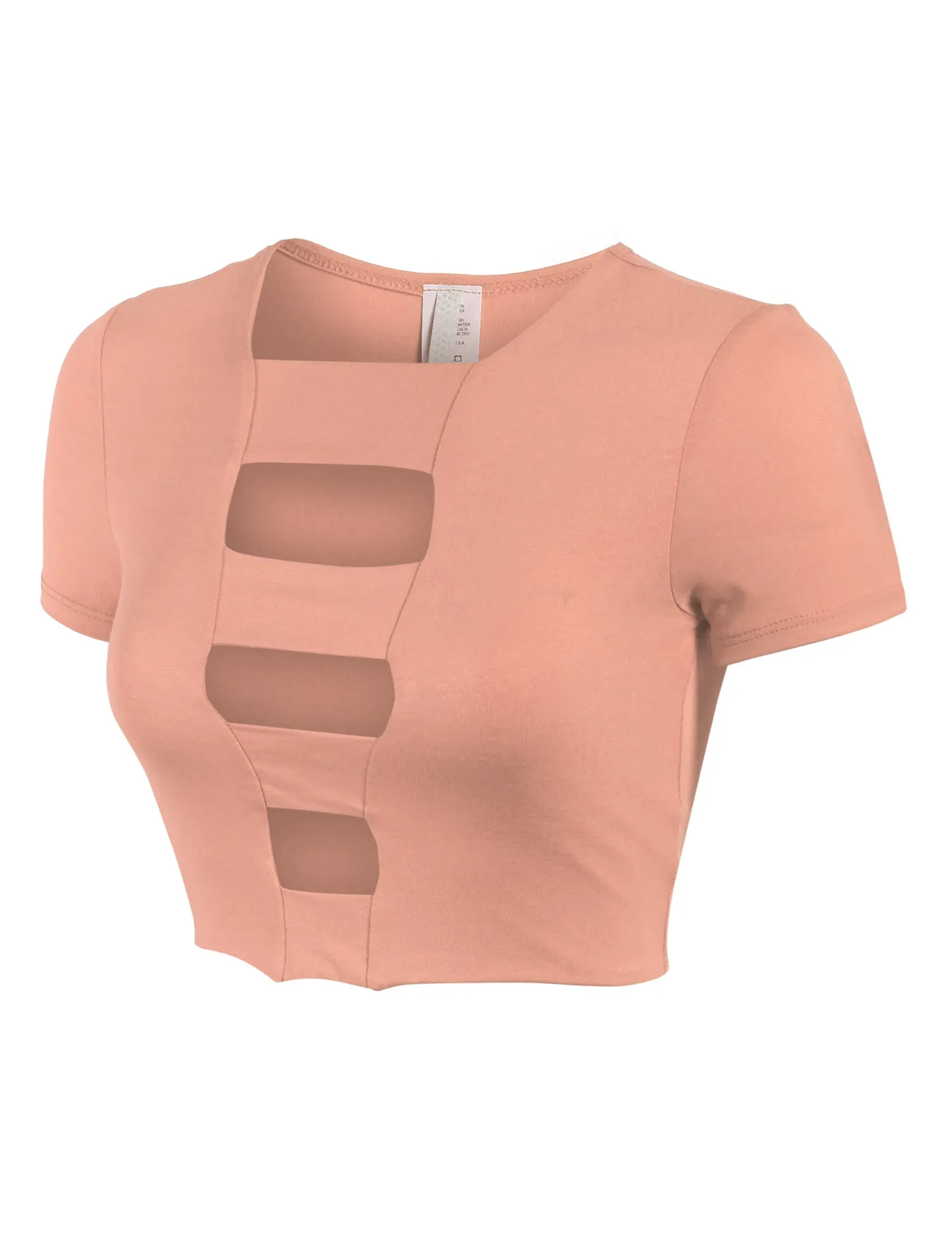 Womens Cut Out Fashion Crop Top