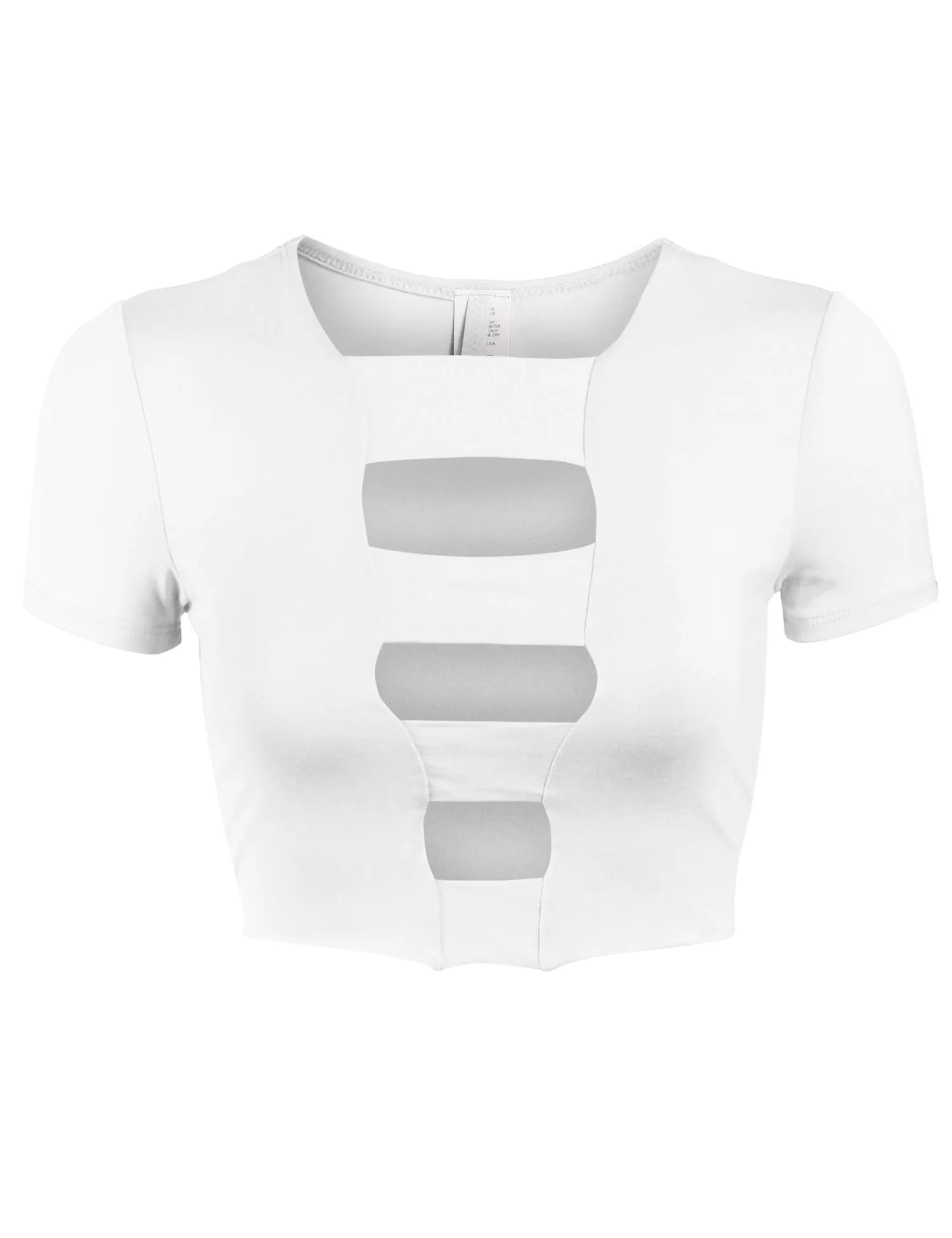 Womens Cut Out Fashion Crop Top