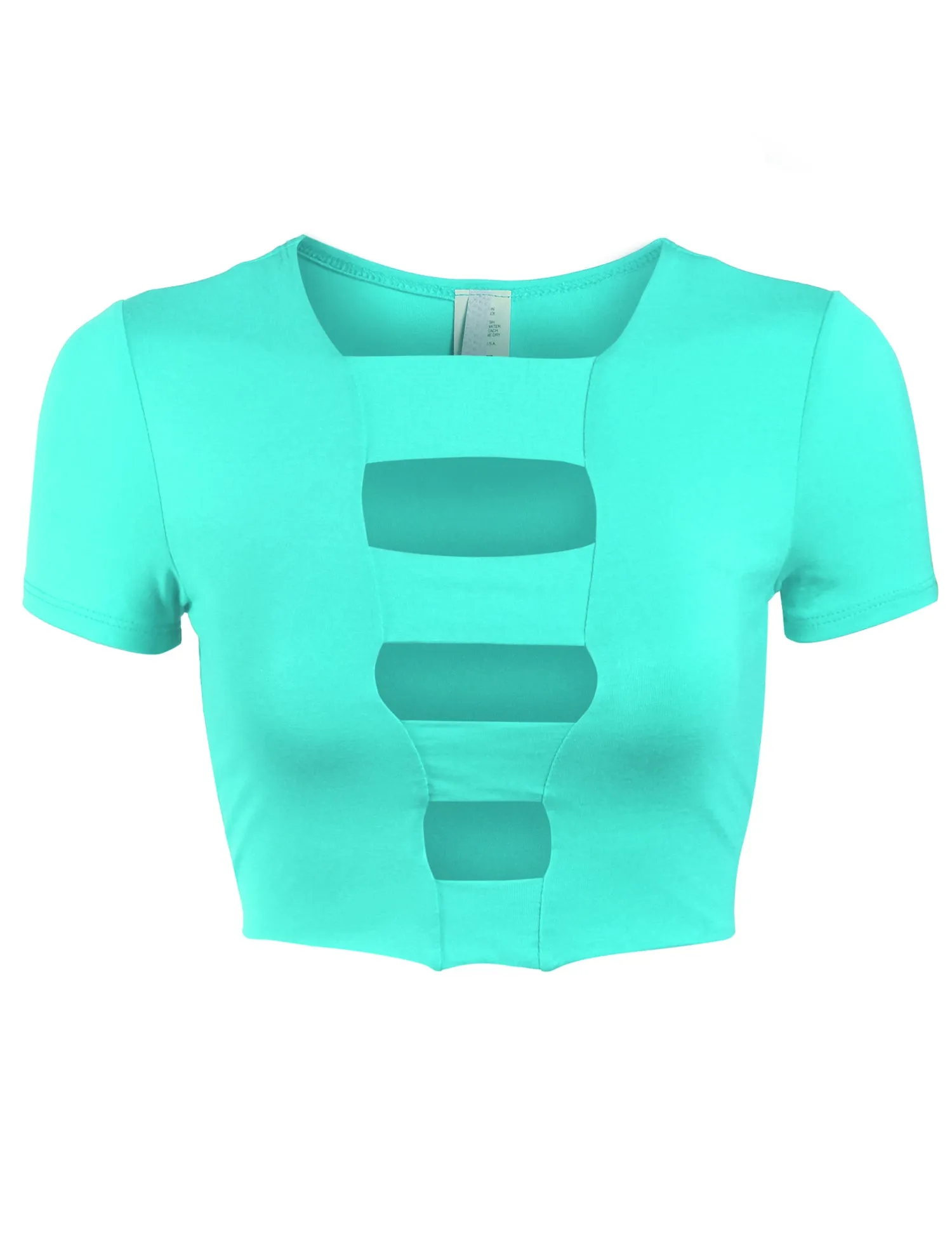 Womens Cut Out Fashion Crop Top