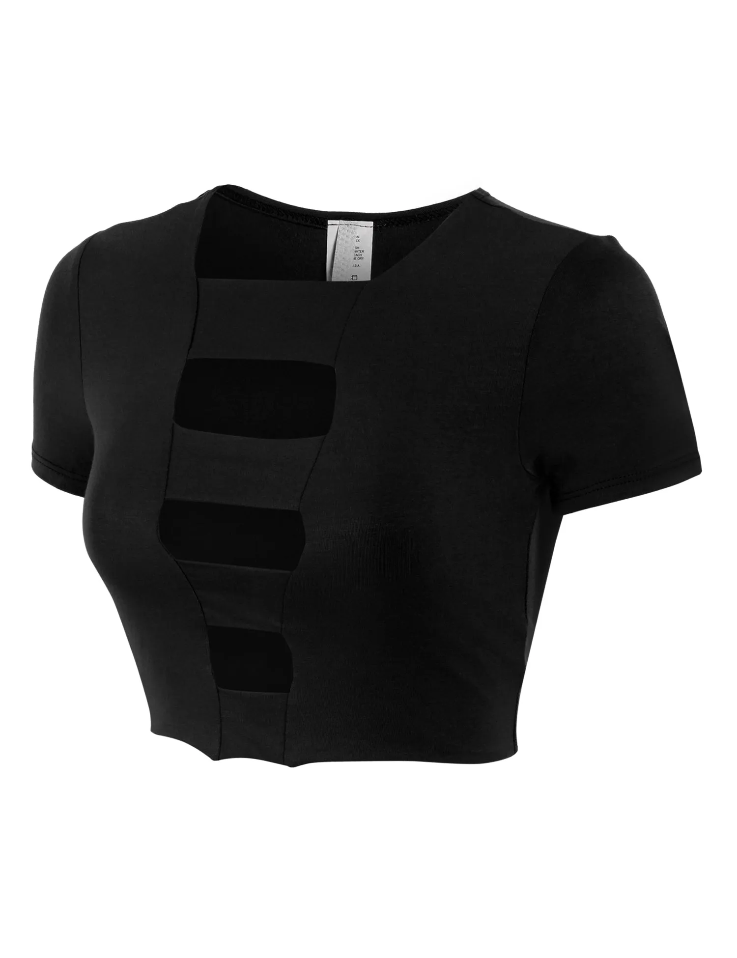 Womens Cut Out Fashion Crop Top