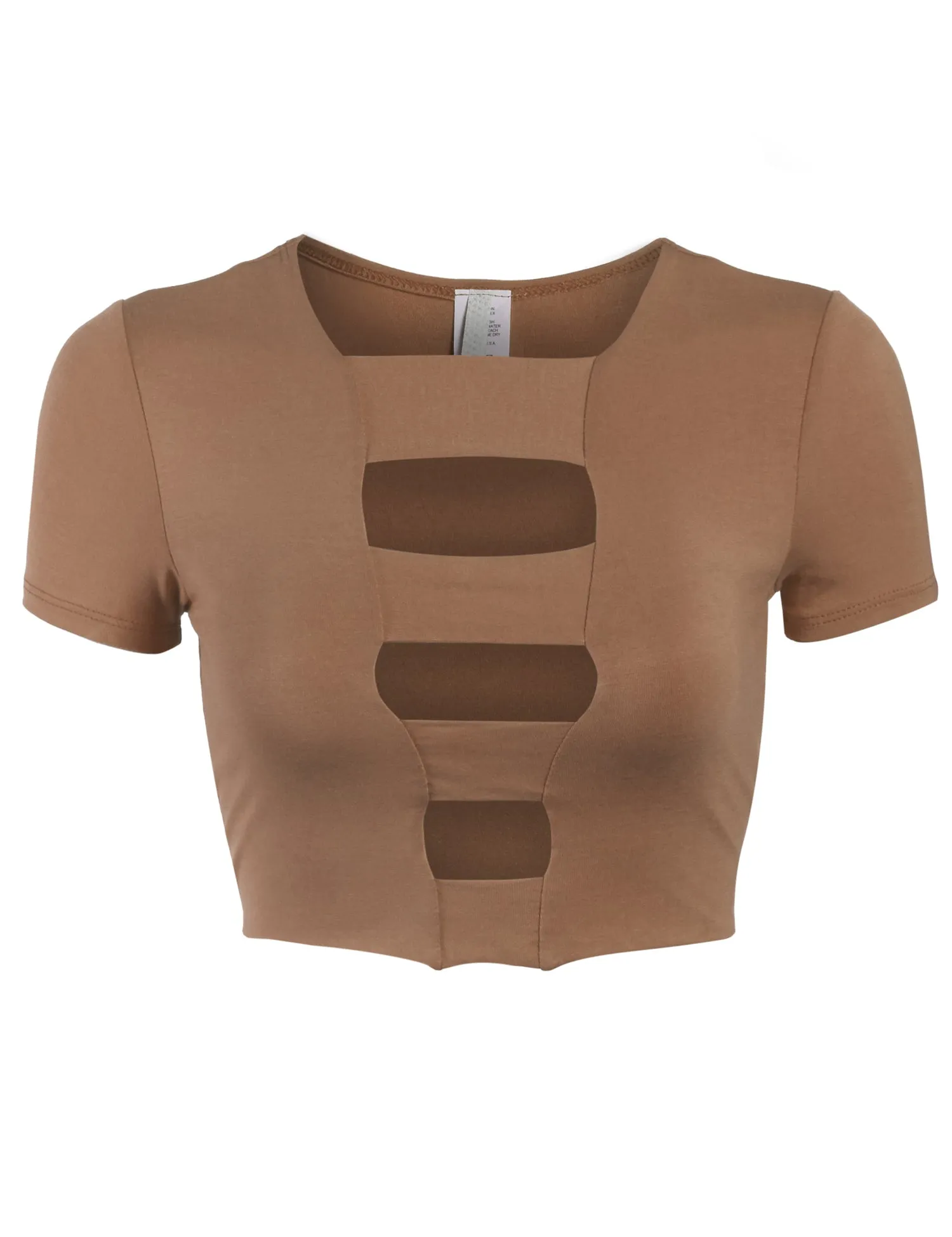 Womens Cut Out Fashion Crop Top