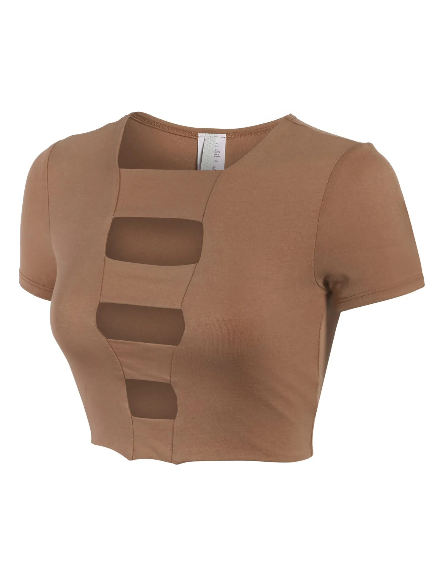 Womens Cut Out Fashion Crop Top