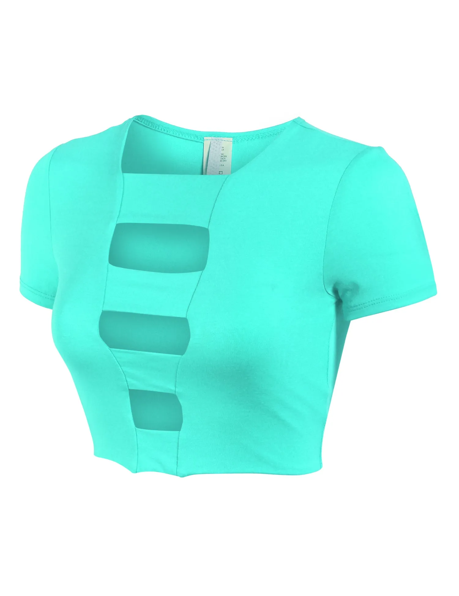 Womens Cut Out Fashion Crop Top